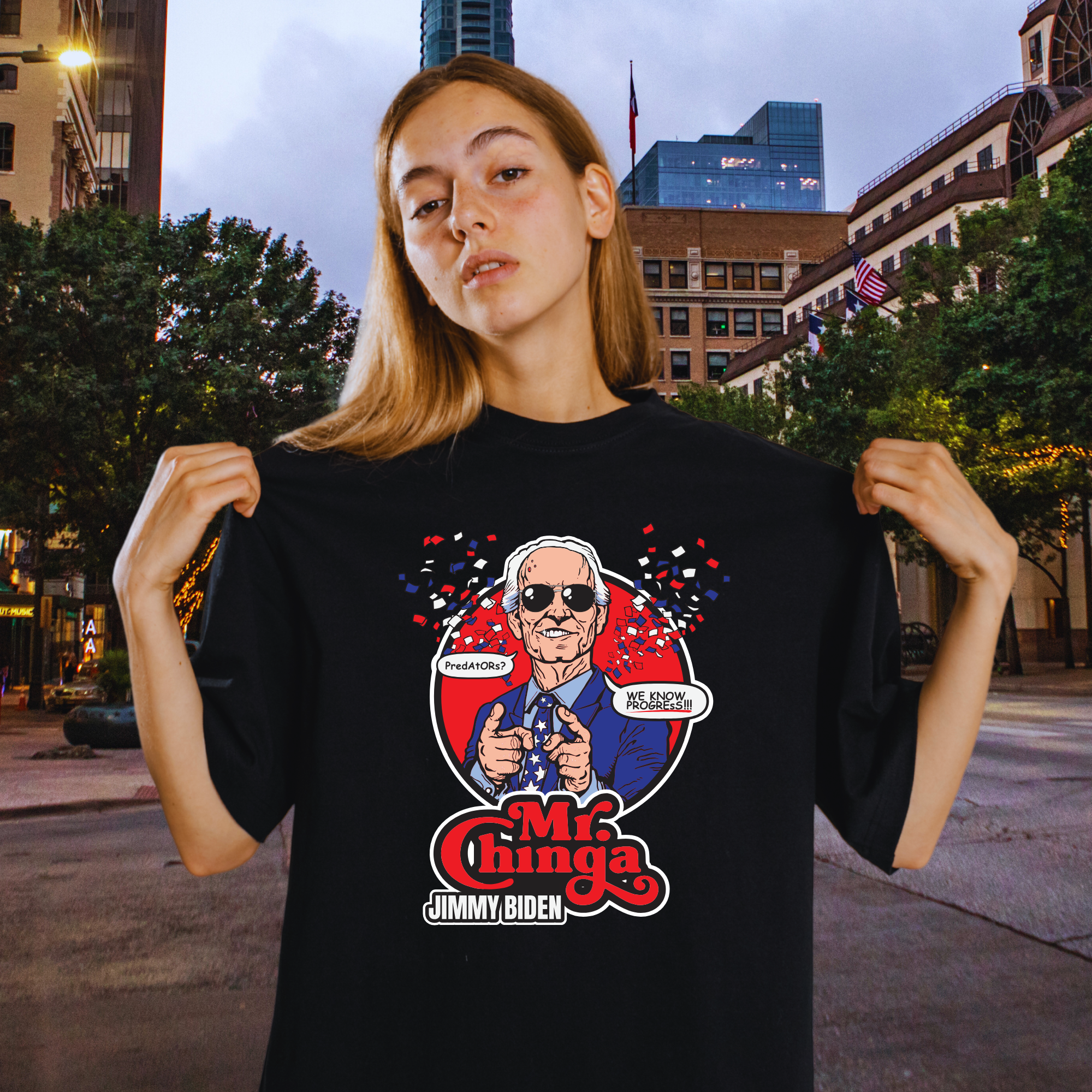 Mr. Chinga “Jimmy Biden” Graphic T-Shirt